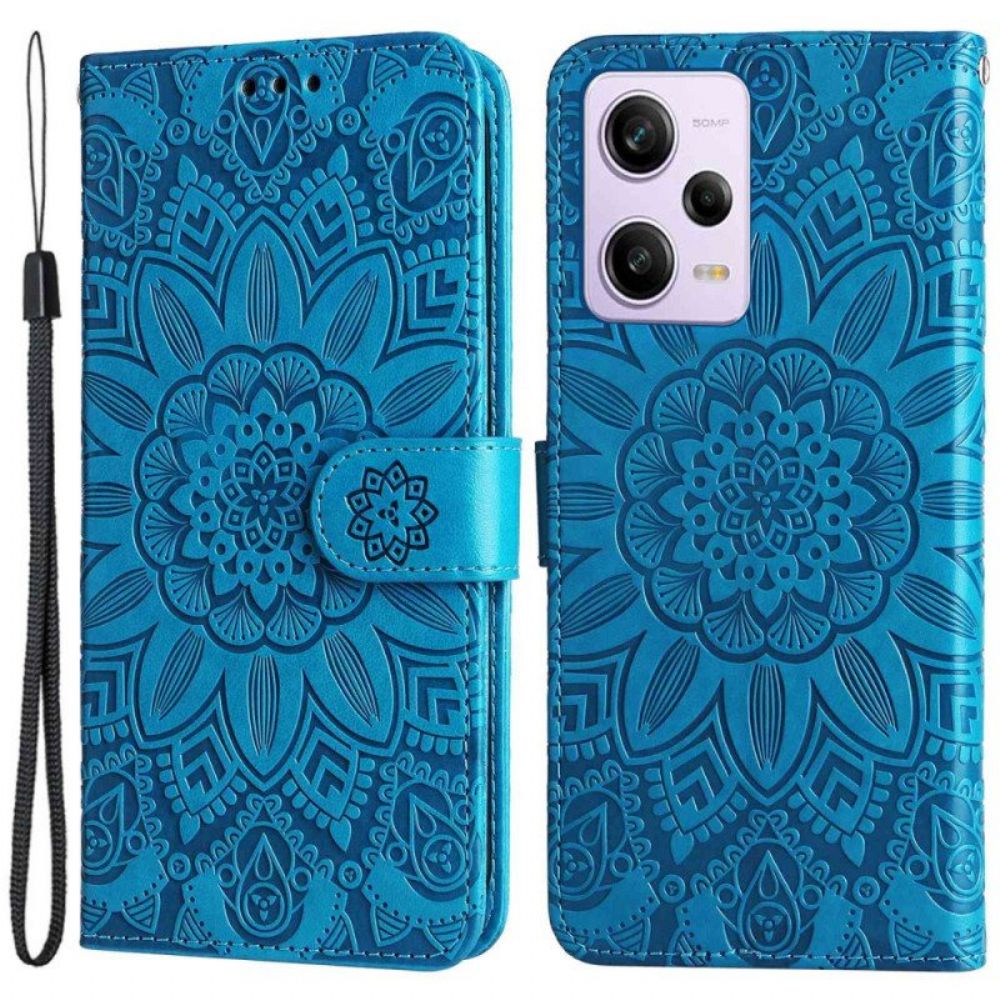 Folio-hoesje voor Xiaomi Redmi Note 12 Pro Plus Met Ketting Mandala-decoratie Met Riem