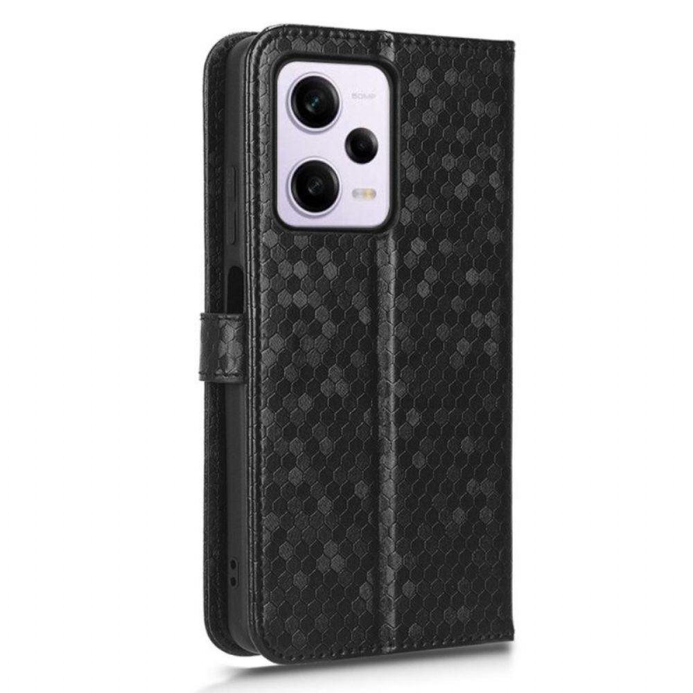 Folio-hoesje voor Xiaomi Redmi Note 12 Pro Plus Met Ketting Strappy-patroon In 3d