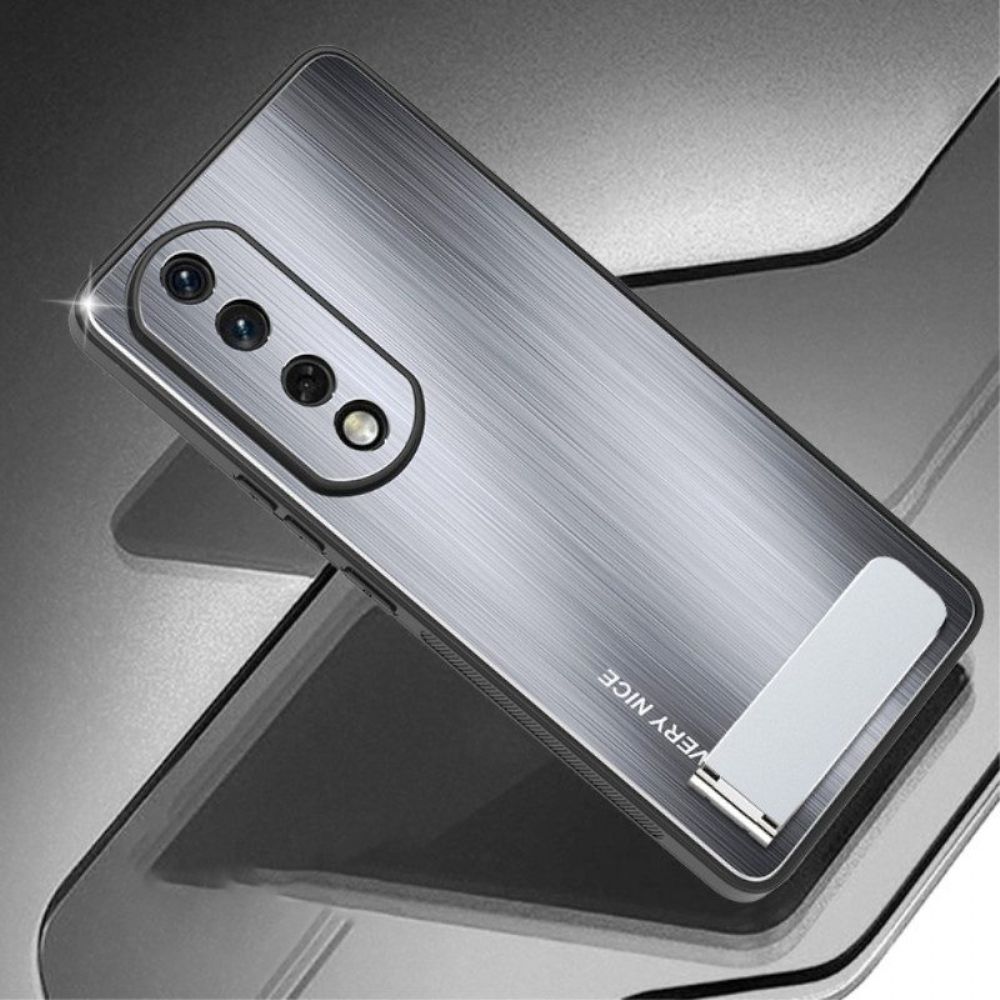 Hoesje voor Honor 90 Geborsteld Aluminium Met Beugel