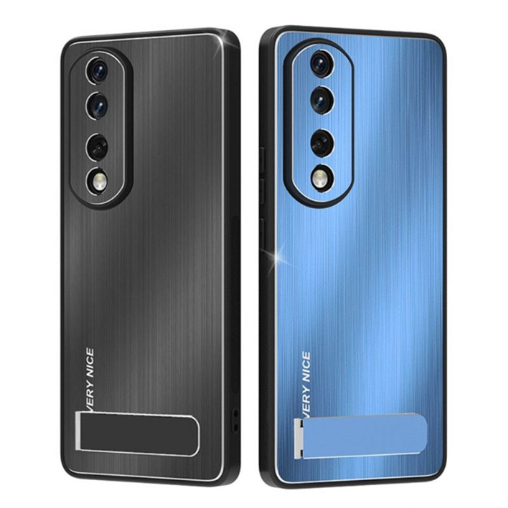 Hoesje voor Honor 90 Pro Geborsteld Aluminium Met Beugel