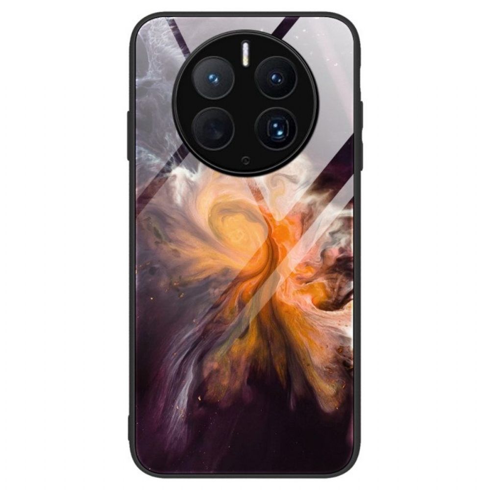 Hoesje voor Huawei Mate 50 Pro Stijlvol Marmer Gehard Glas