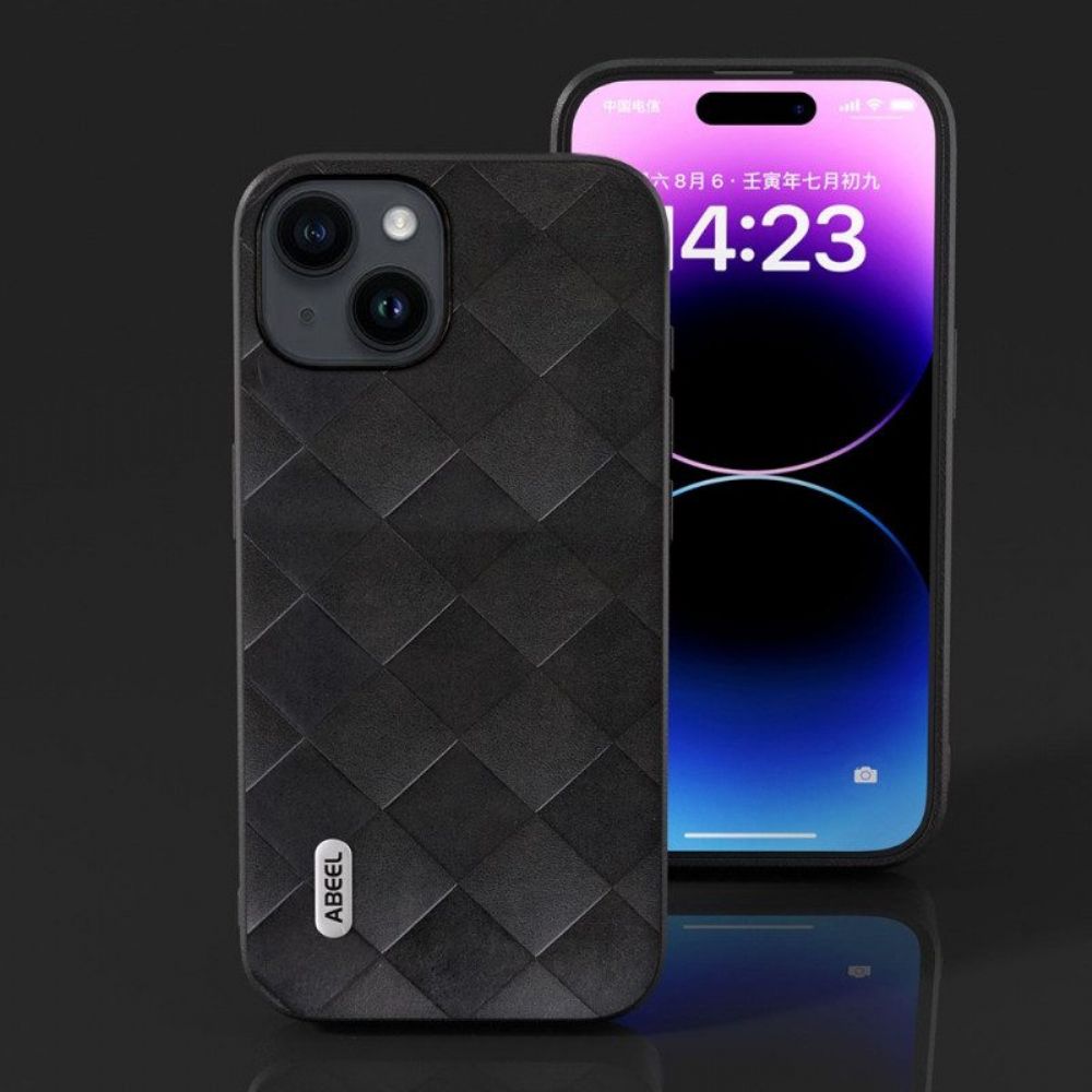 Hoesje voor iPhone 15 Plus Abeel Geweven Stijl