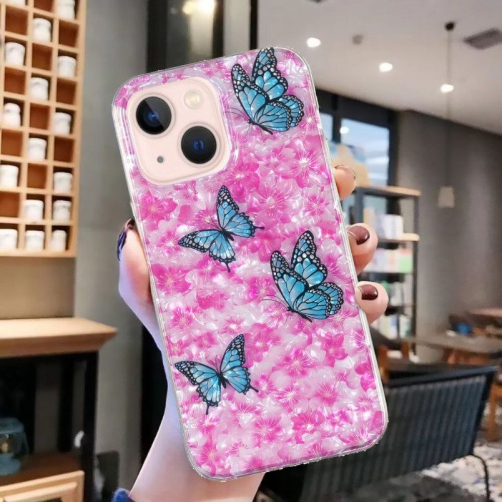 Hoesje voor iPhone 15 Plus Bloemen En Vlinders