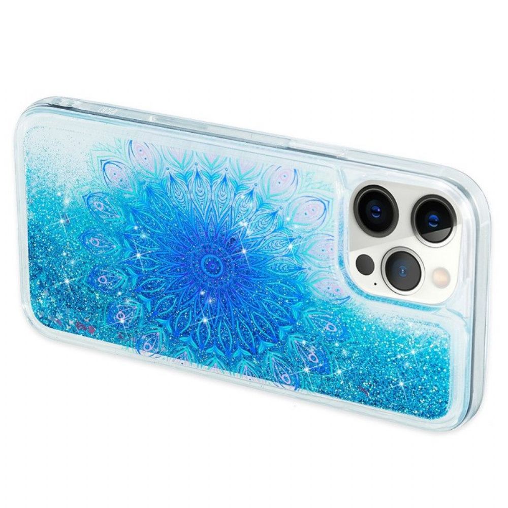 Hoesje voor iPhone 15 Pro Mandala-glitter