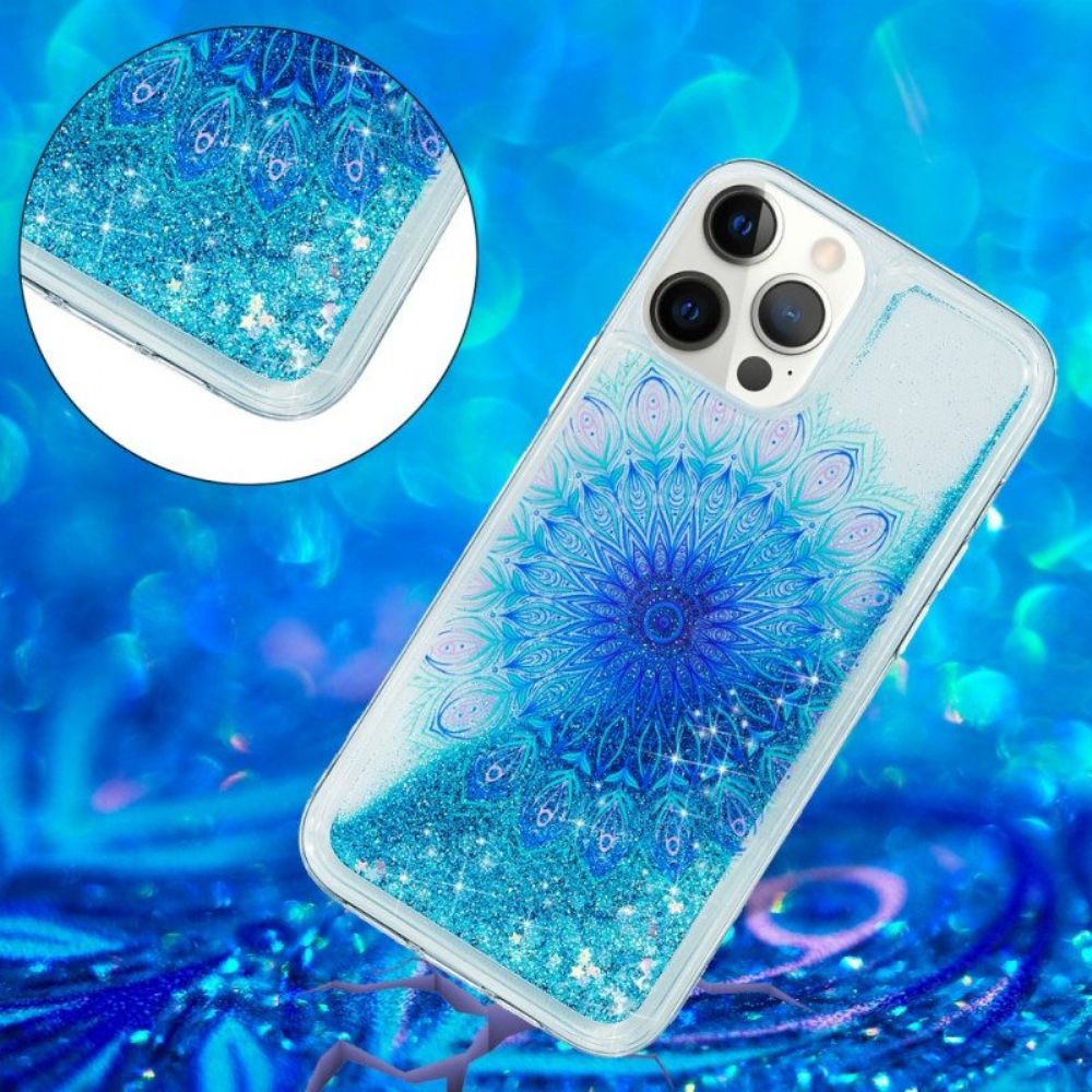 Hoesje voor iPhone 15 Pro Mandala-glitter