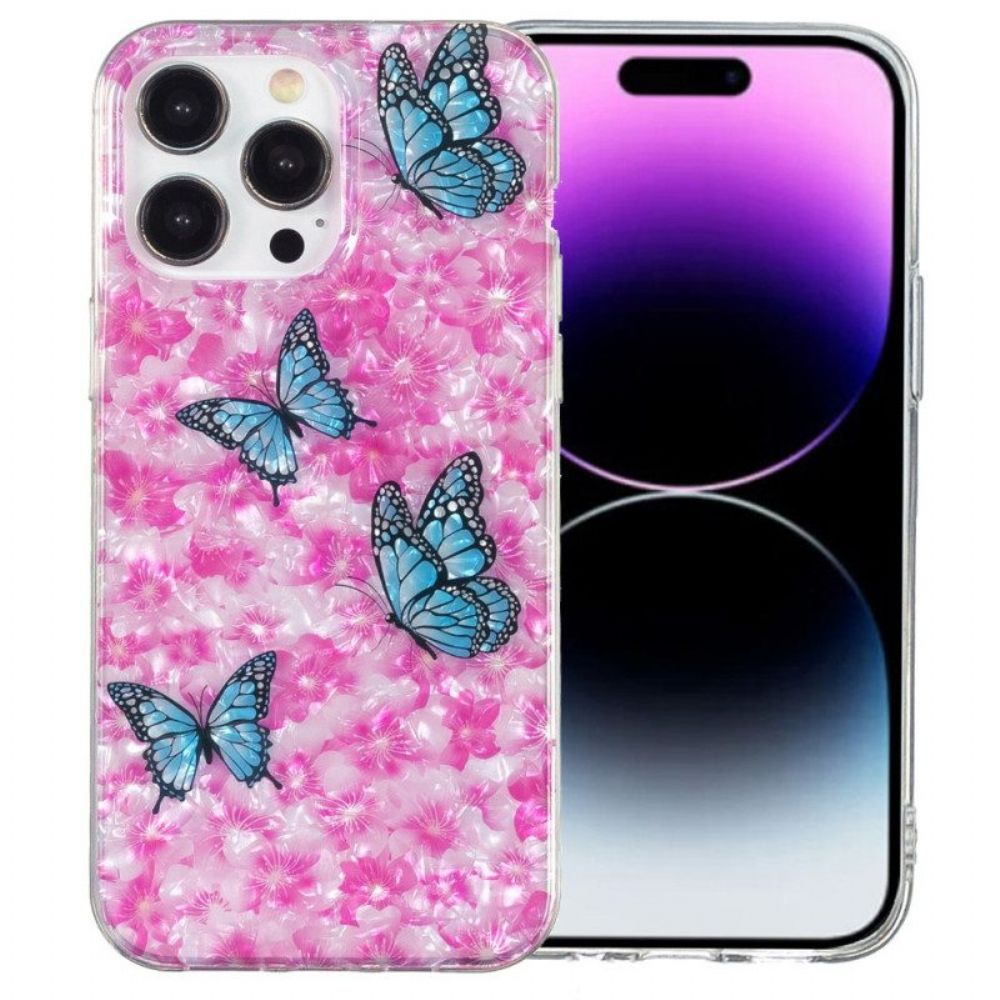 Hoesje voor iPhone 15 Pro Max Bloemen En Vlinders