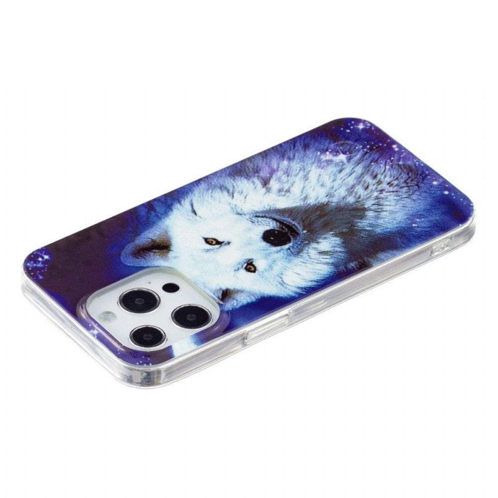 Hoesje voor iPhone 15 Pro Max Fluorescerende Wolf