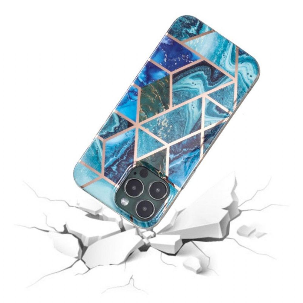 Hoesje voor iPhone 15 Pro Max Geometrisch Marmer