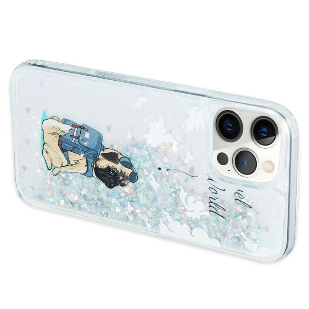 Hoesje voor iPhone 15 Pro Max Glitterhond