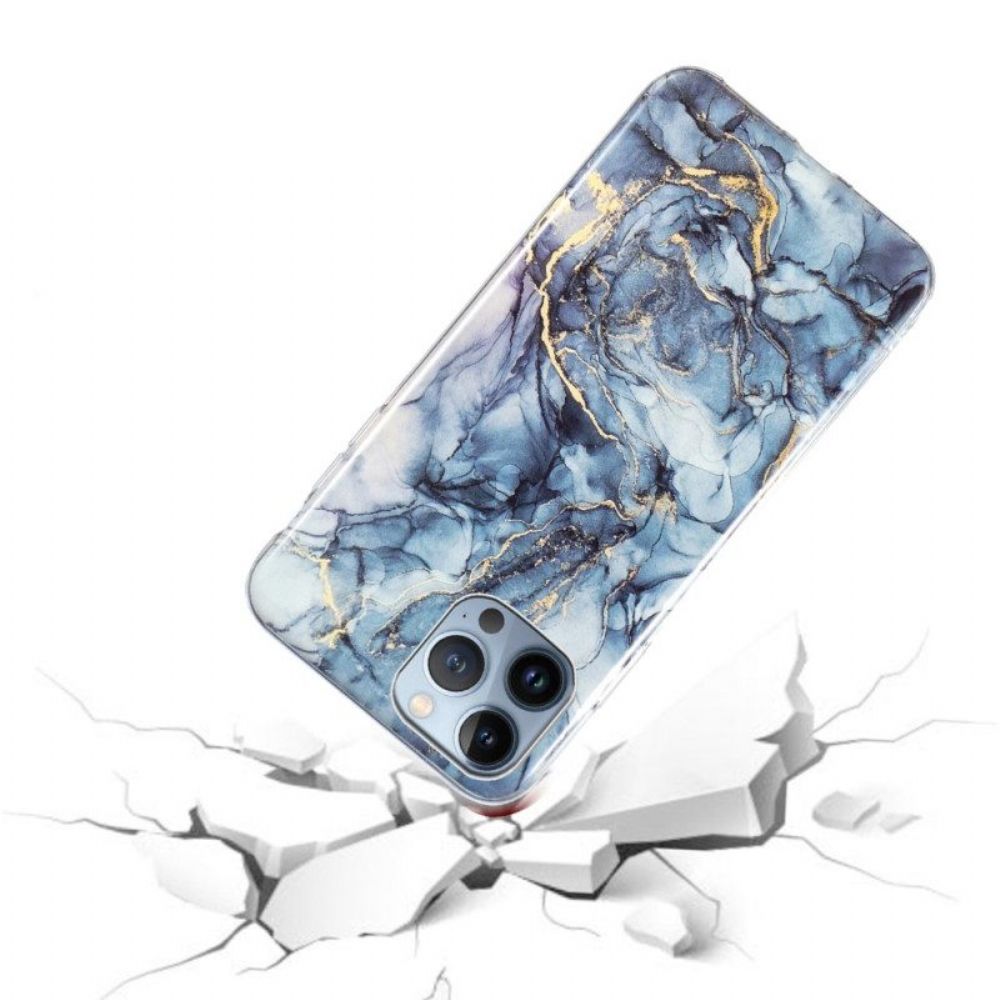 Hoesje voor iPhone 15 Pro Max Intens Marmer