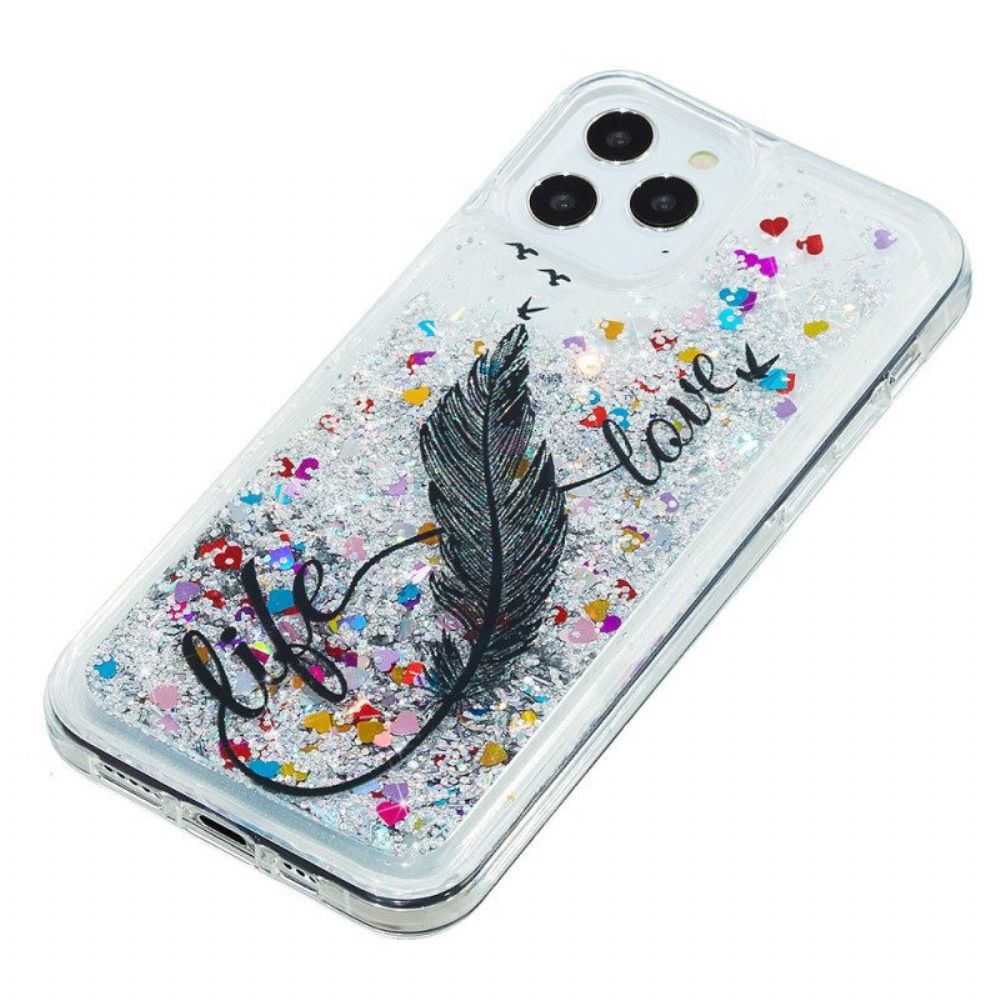 Hoesje voor iPhone 15 Pro Max Veren Pailletten