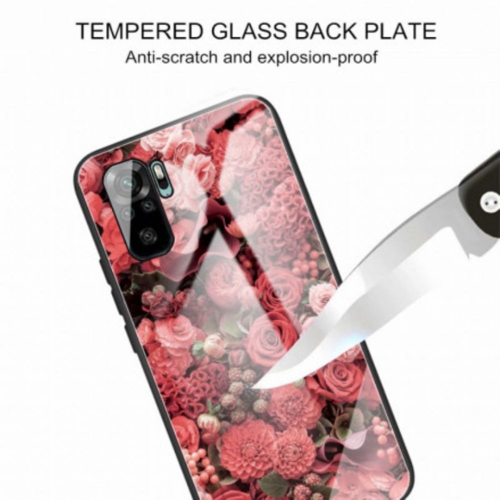 Hoesje voor Poco M5s Rose Bloemen Gehard Glas