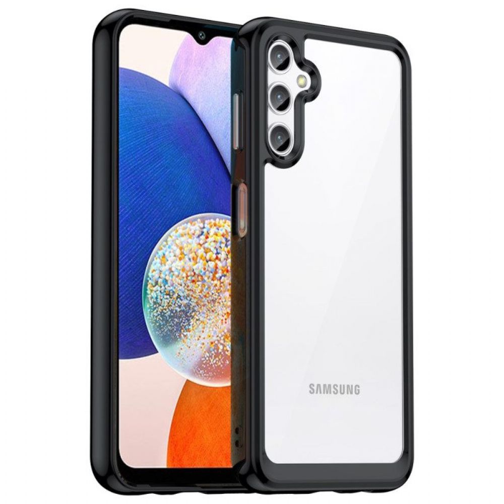 Hoesje voor Samsung Galaxy A14 / A14 5G Leer Textuur