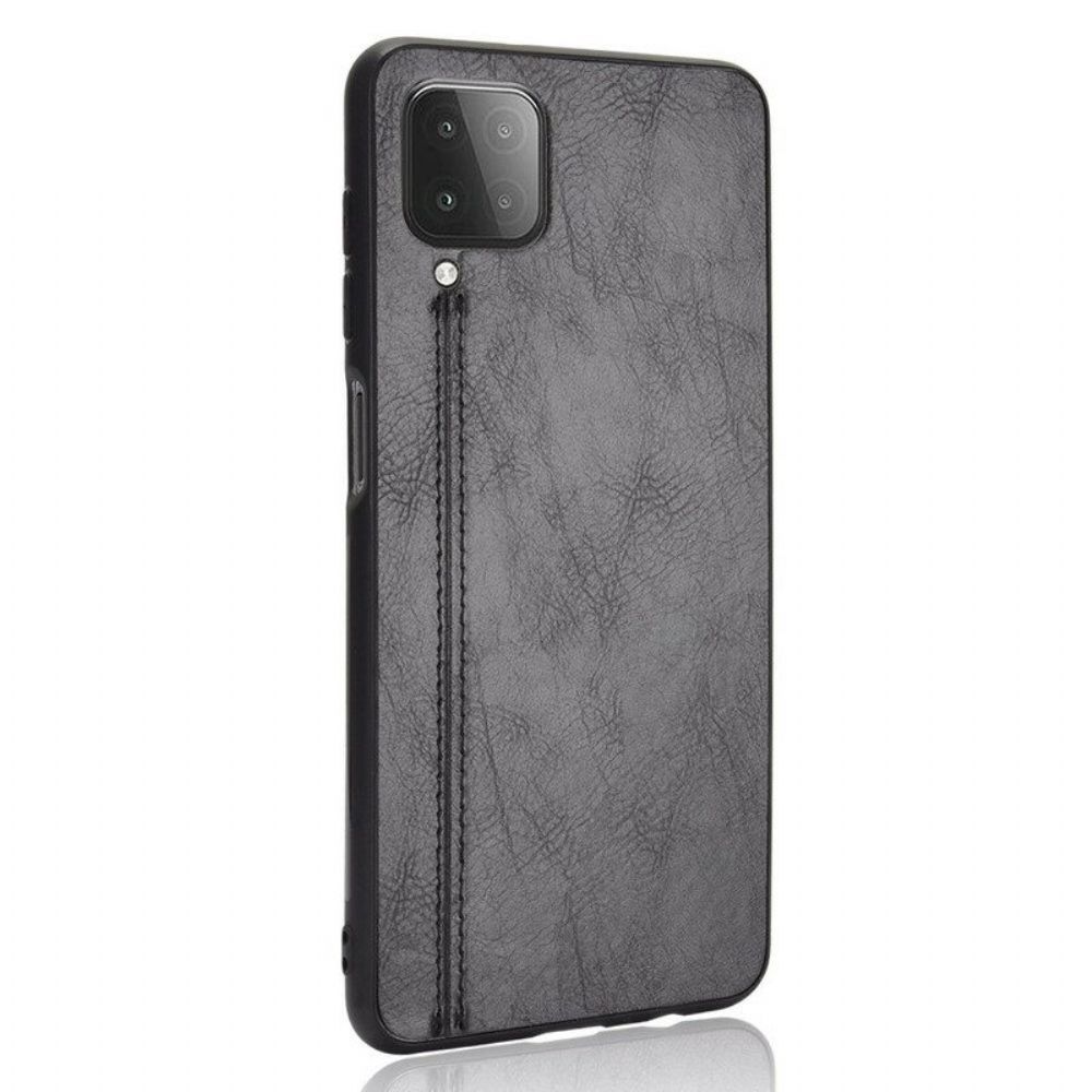 Hoesje voor Samsung Galaxy M12 / A12 Couture-leereffect