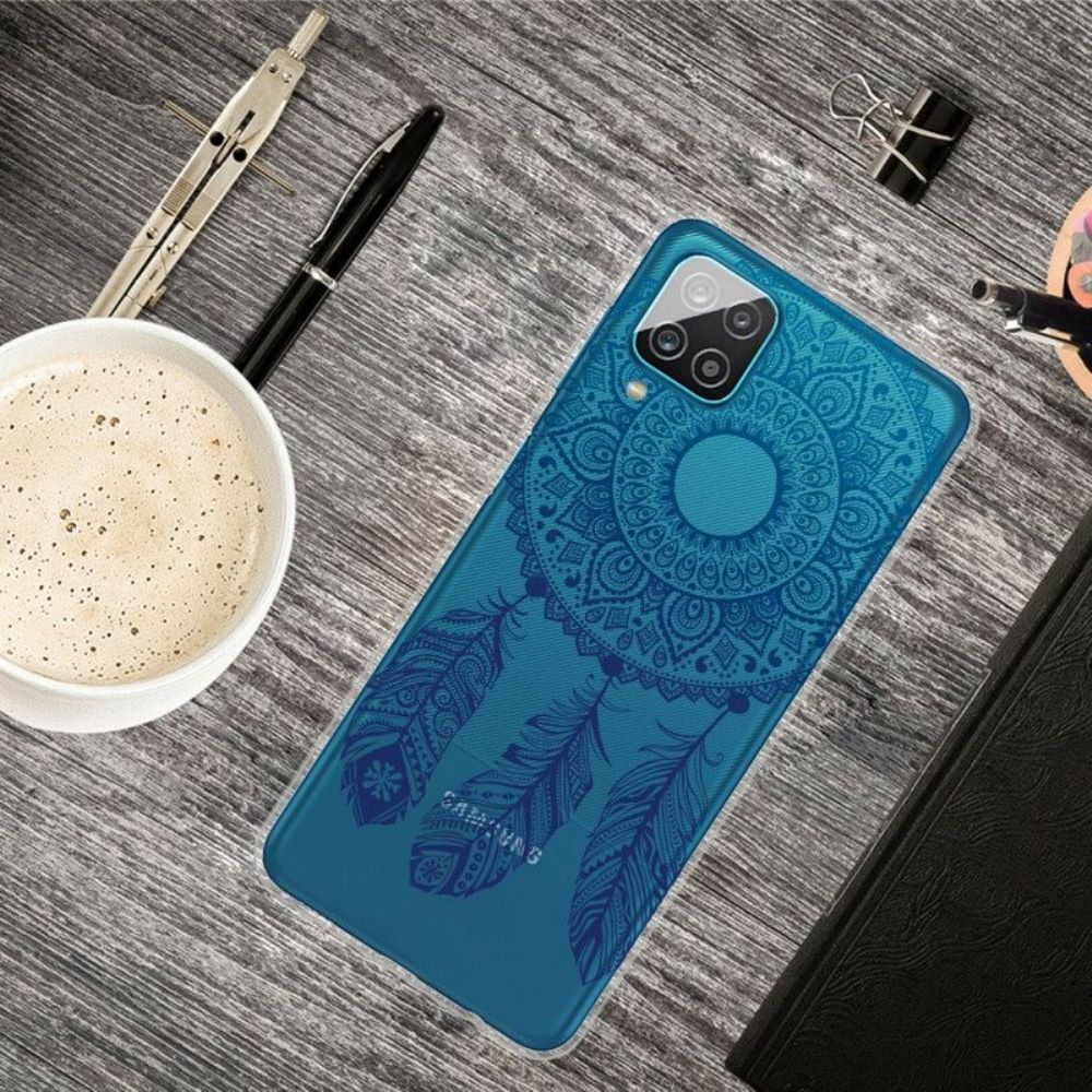 Hoesje voor Samsung Galaxy M12 / A12 Enkelbloemige Mandala