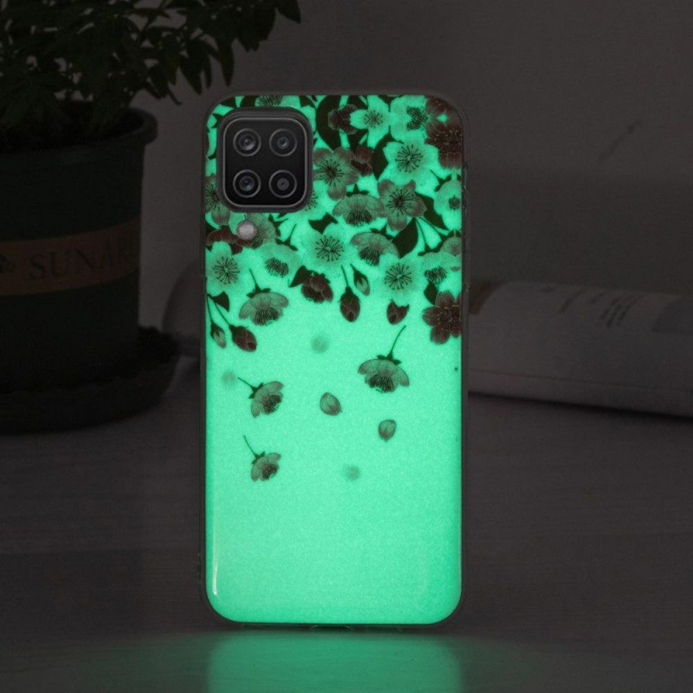 Hoesje voor Samsung Galaxy M12 / A12 Fluorescerende Bloemen