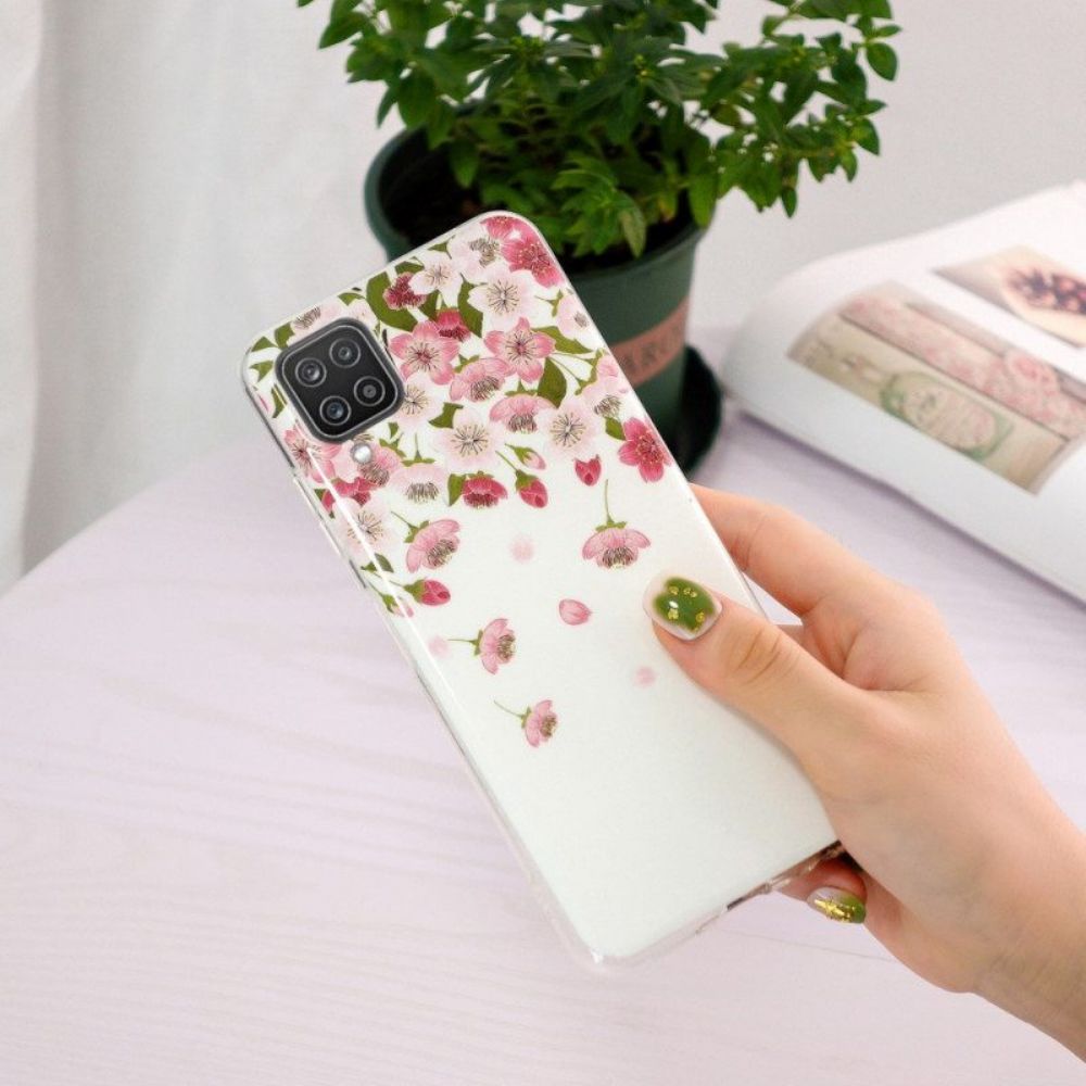 Hoesje voor Samsung Galaxy M12 / A12 Fluorescerende Bloemen