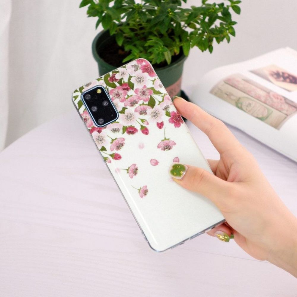 Hoesje voor Samsung Galaxy S20 Plus / S20 Plus 5G Fluorescerende Bloemen