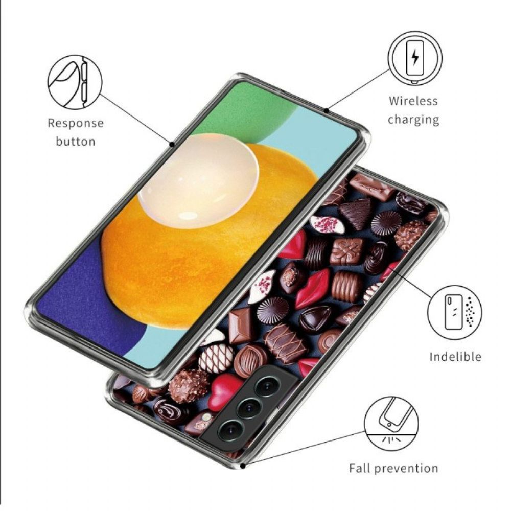 Hoesje voor Samsung Galaxy S23 Plus 5G Flexibele Chocolade