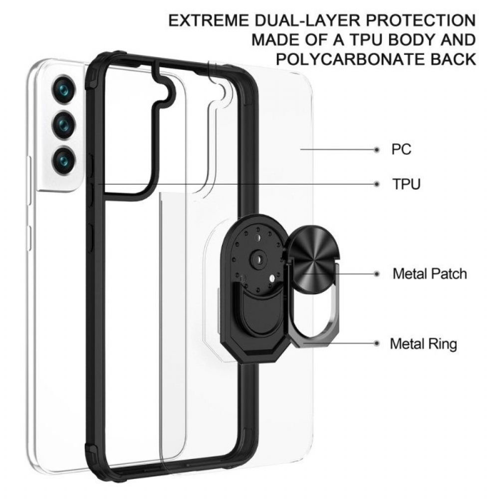 Hoesje voor Samsung Galaxy S23 Plus 5G Transparant Met Ring-support