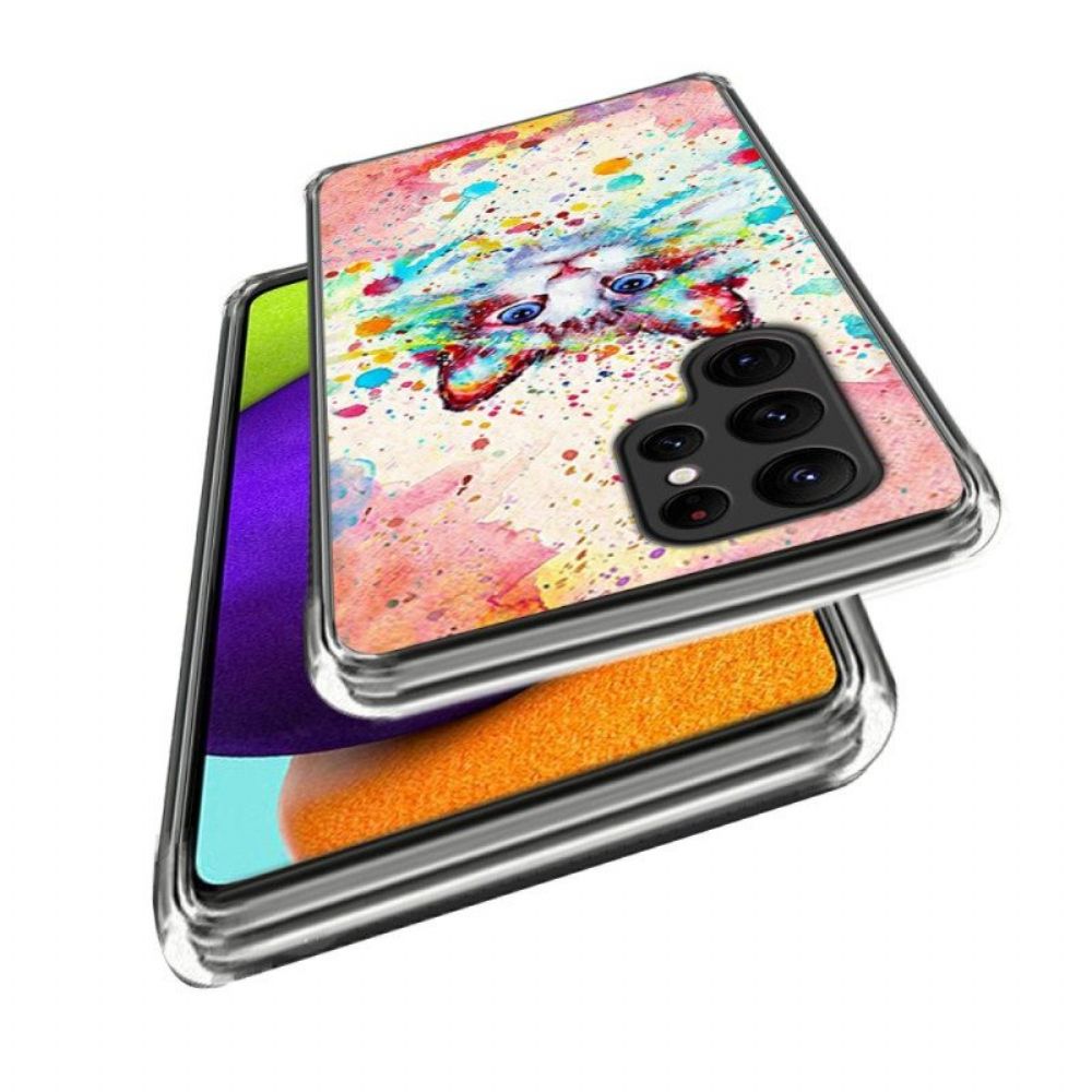 Hoesje voor Samsung Galaxy S23 Ultra 5G Katten Kunst