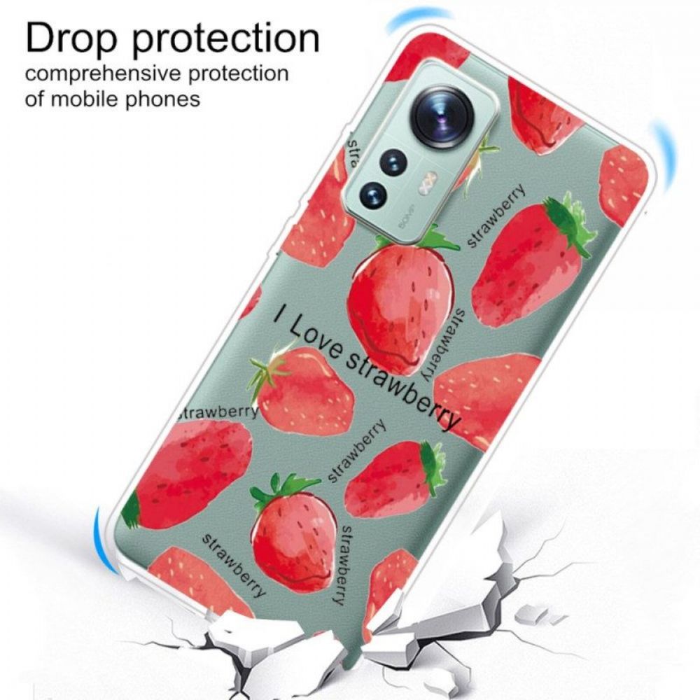 Hoesje voor Xiaomi 12 / 12X Aardbeien