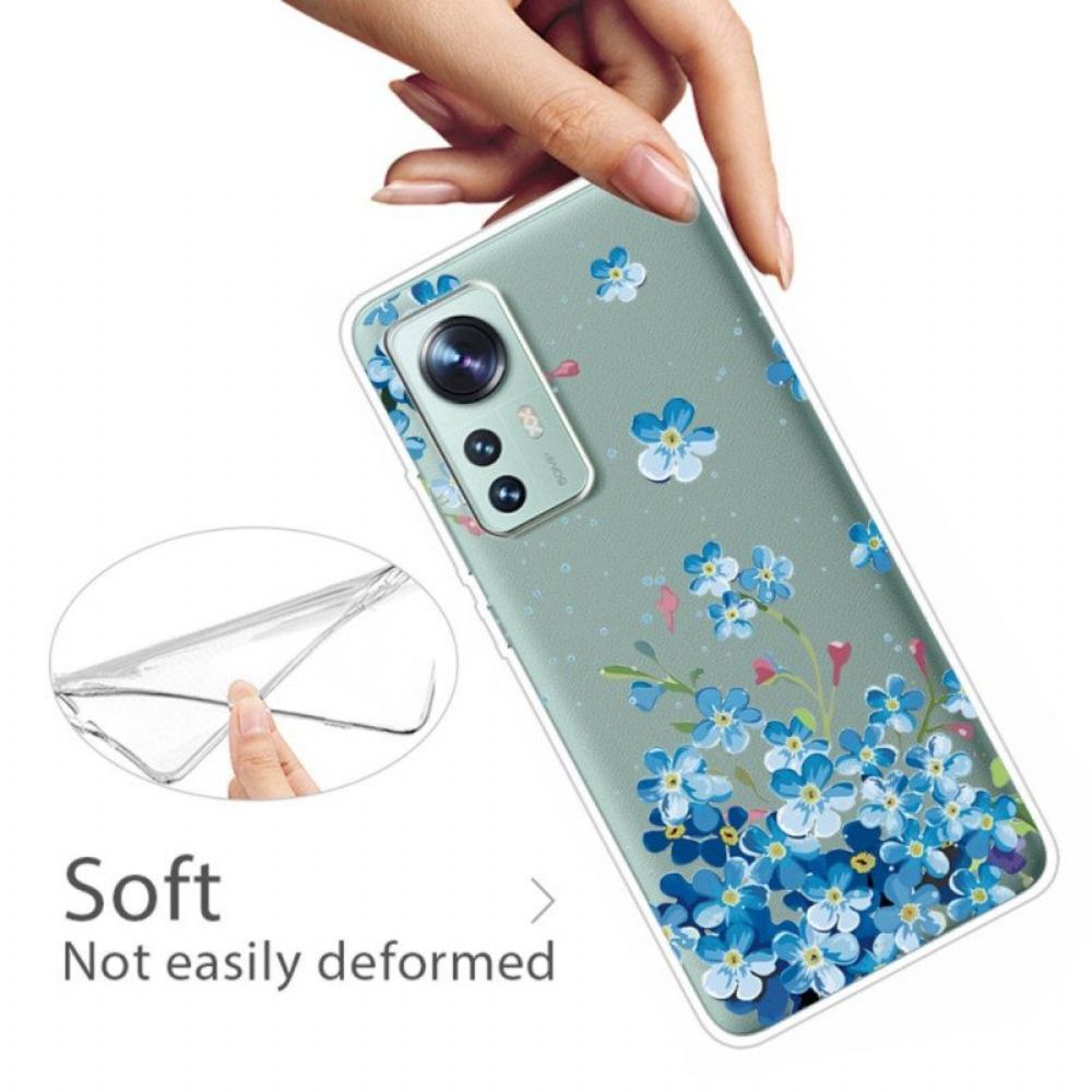 Hoesje voor Xiaomi 12 / 12X Boeket Van Blauwe Bloemen