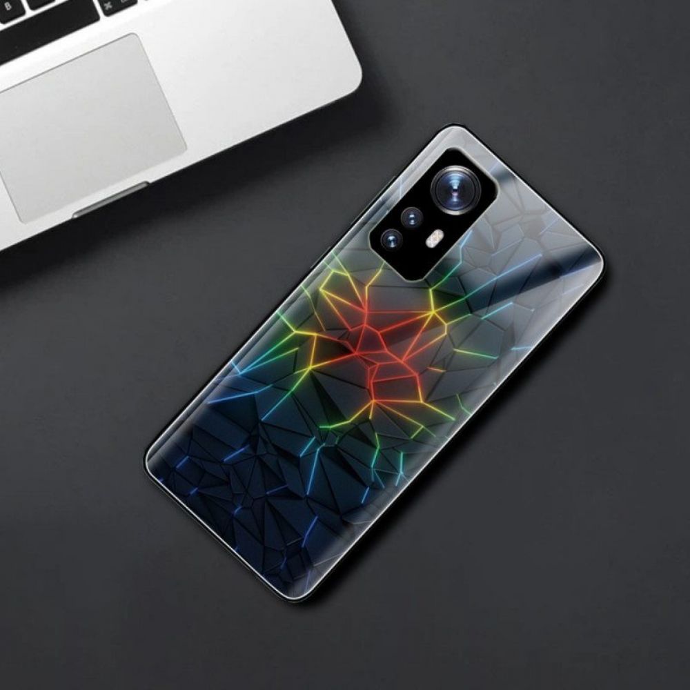 Hoesje voor Xiaomi 12 / 12X Geometrie Gehard Glas