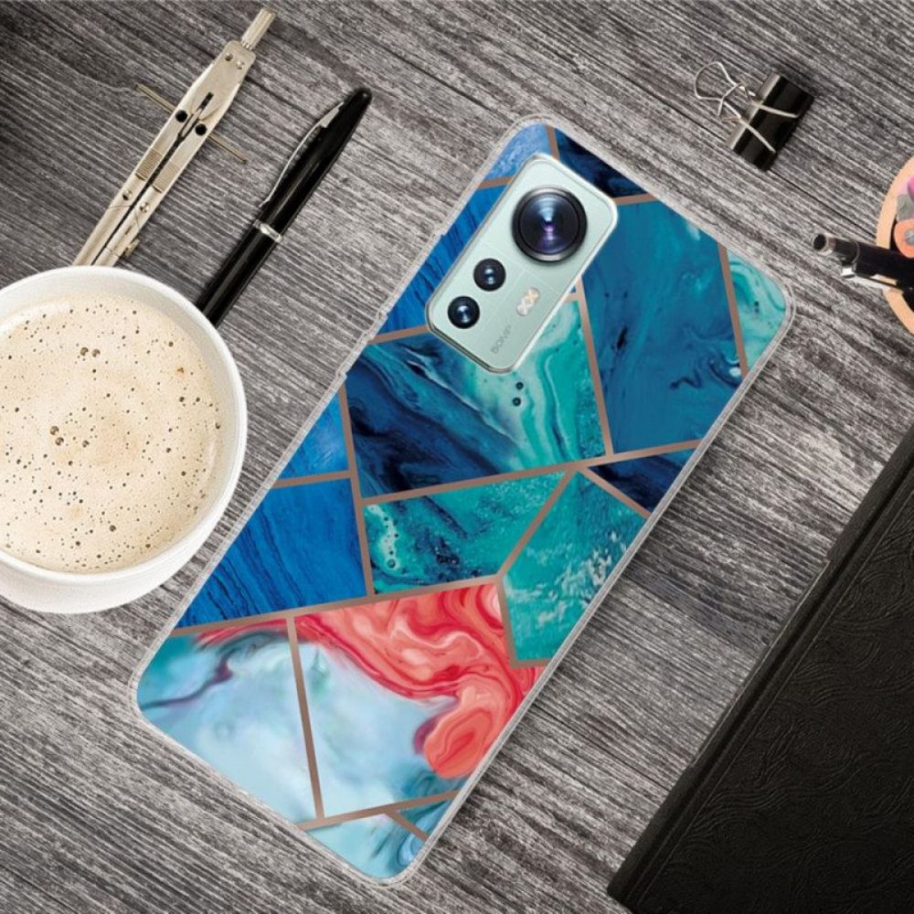 Hoesje voor Xiaomi 12 / 12X Weiger Geometrisch Marmer