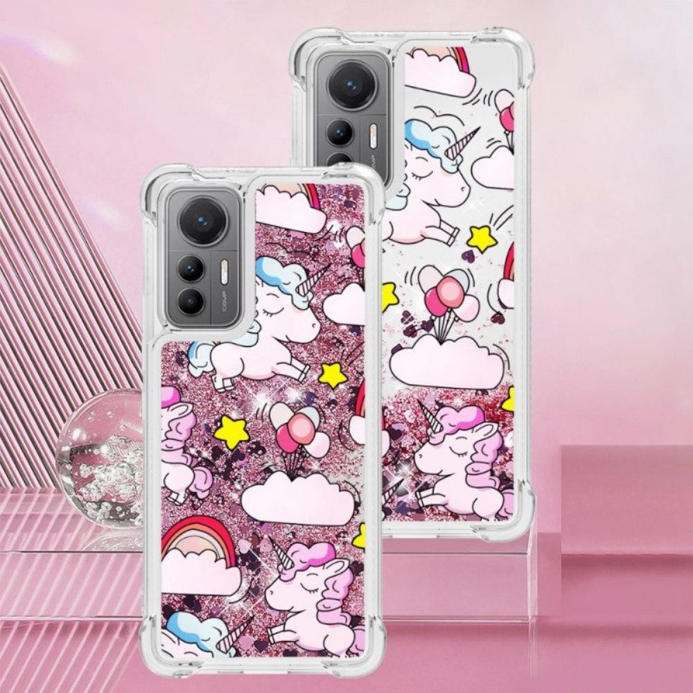 Hoesje voor Xiaomi 12 Lite Glitter Eenhoorns