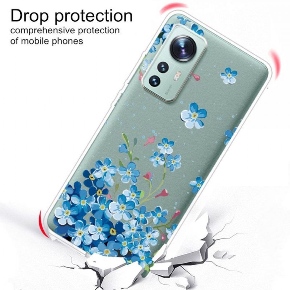 Hoesje voor Xiaomi 12 Pro Blauwe Bloemen