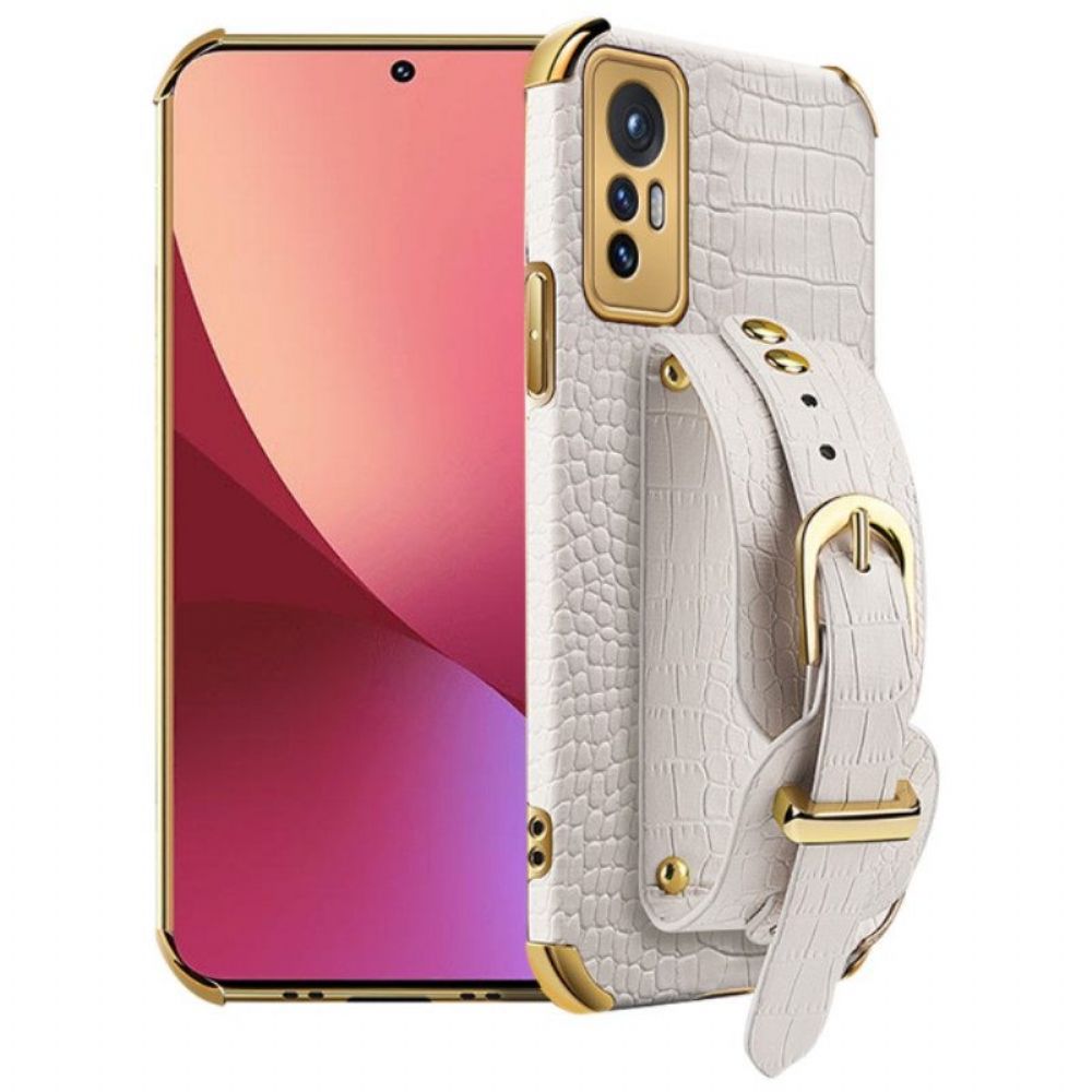 Hoesje voor Xiaomi 12 Pro Croco Band