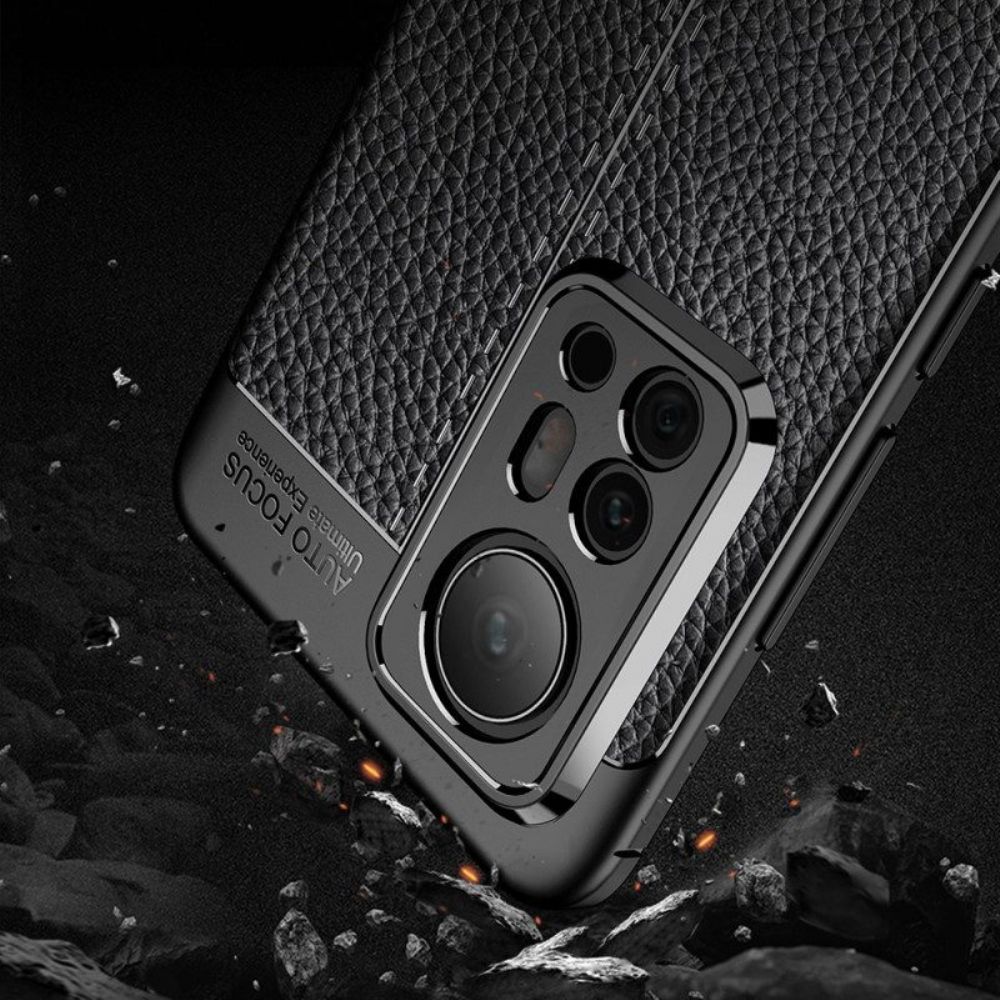 Hoesje voor Xiaomi 12 Pro Dubbellijnig Litchi-leereffect