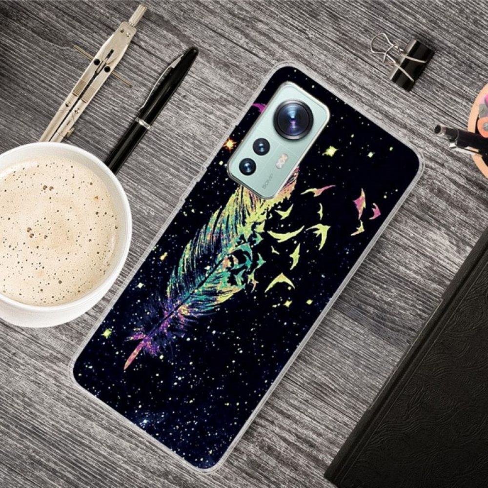 Hoesje voor Xiaomi 12 Pro Siliconen Fantastische Veer