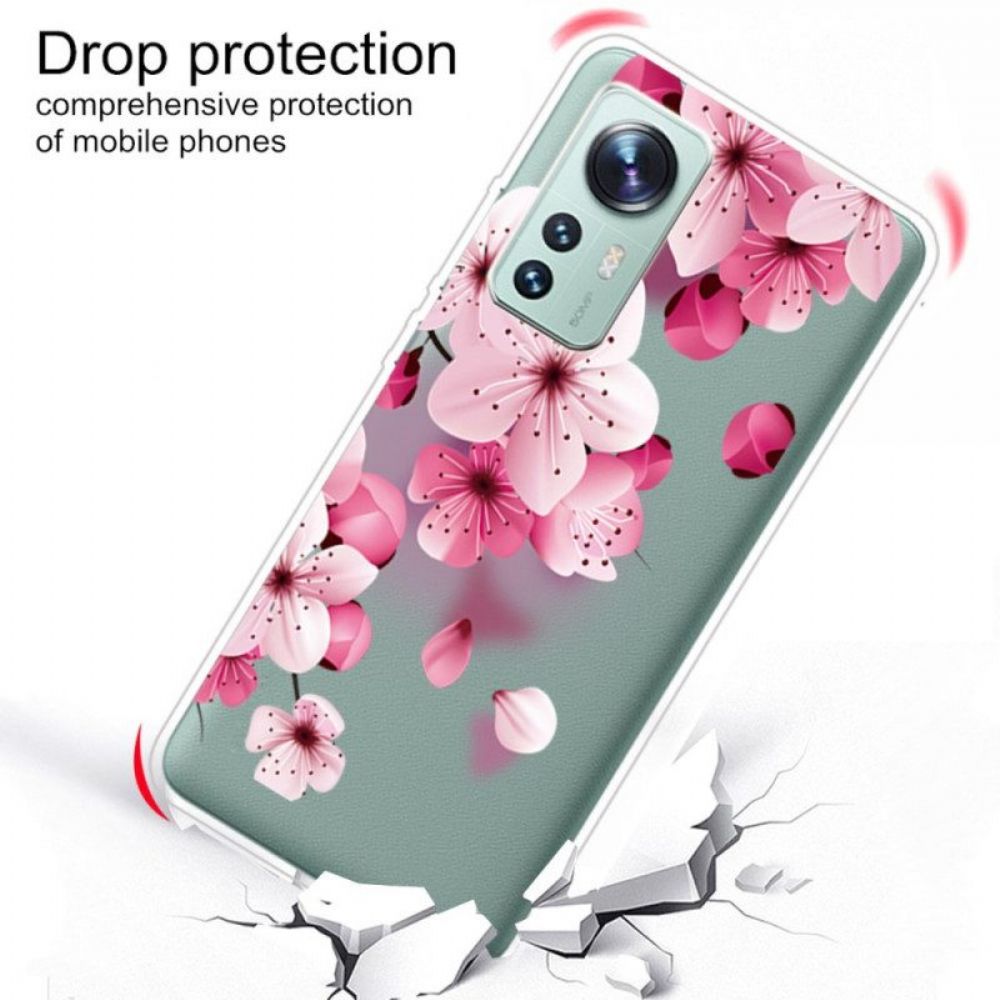 Hoesje voor Xiaomi 12 Pro Siliconen Rozenbloemen