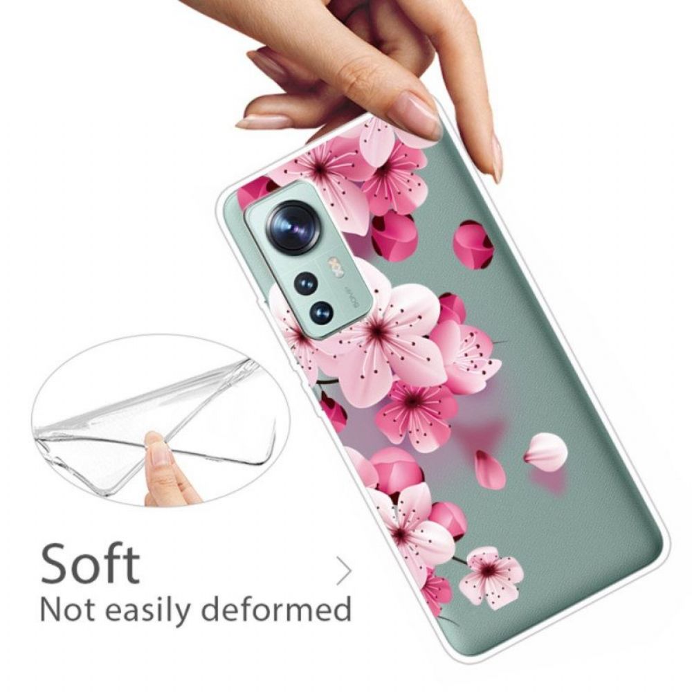 Hoesje voor Xiaomi 12 Pro Siliconen Rozenbloemen