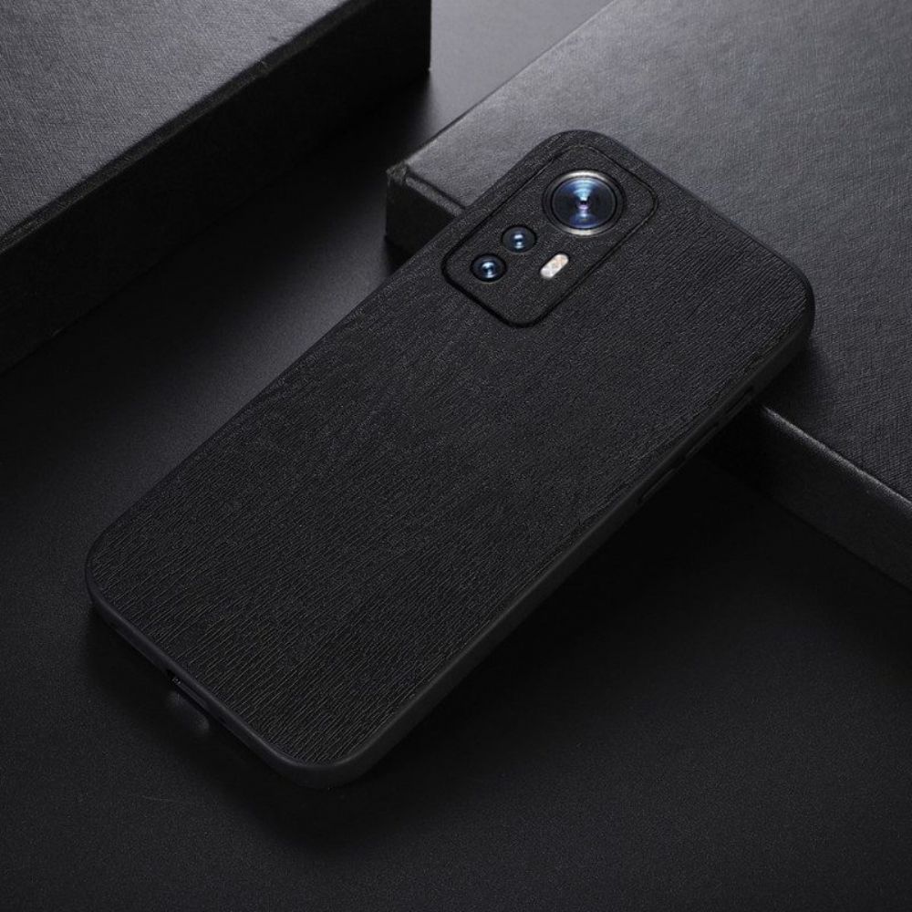 Hoesje voor Xiaomi 12 Pro Stijl Leer Houteffect