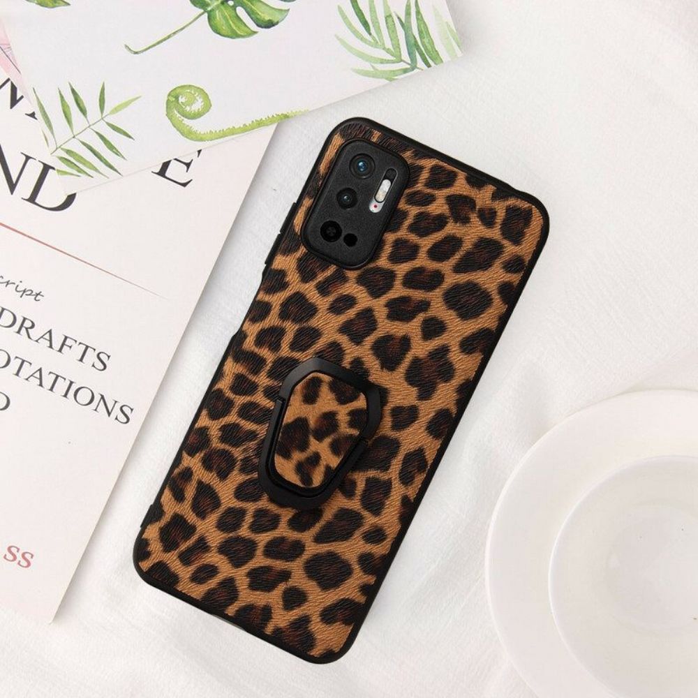 Hoesje voor Xiaomi Redmi Note 10 5G Leopard Ring-ondersteuning