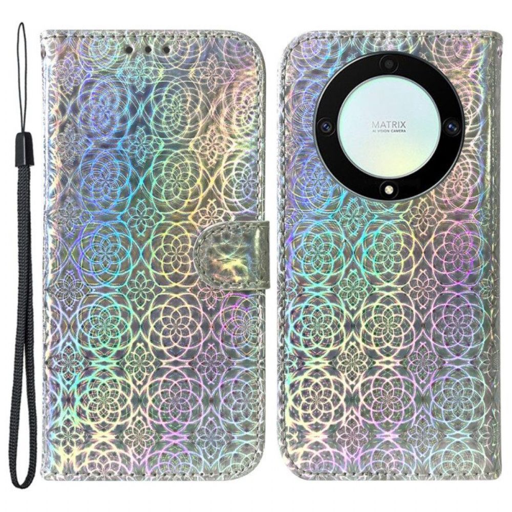 Leren Hoesje voor Honor Magic 5 Lite Disco-stijl