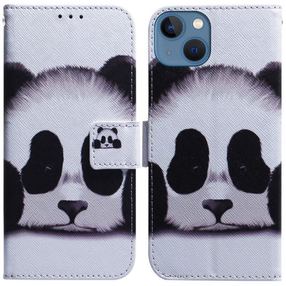 Leren Hoesje voor iPhone 15 Panda