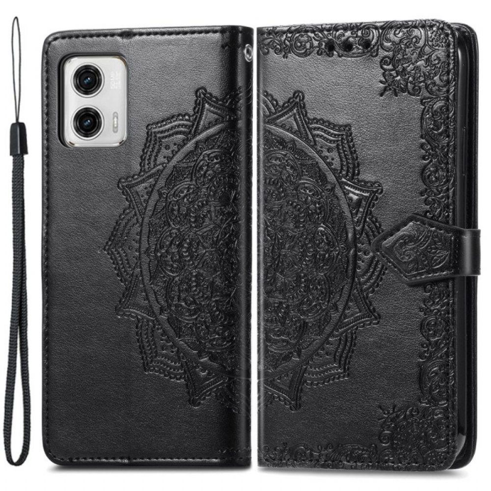 Leren Hoesje voor Moto G73 5G Mandala