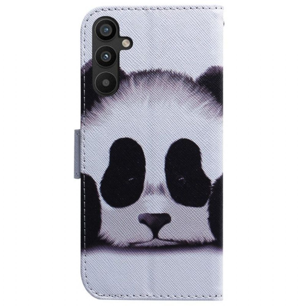 Leren Hoesje voor Samsung Galaxy A54 5G Met Ketting Lanyard Panda-ventilator