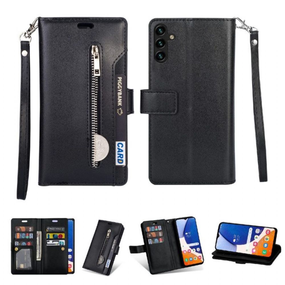 Leren Hoesje voor Samsung Galaxy A54 5G Met Ketting Lanyard Portemonnee