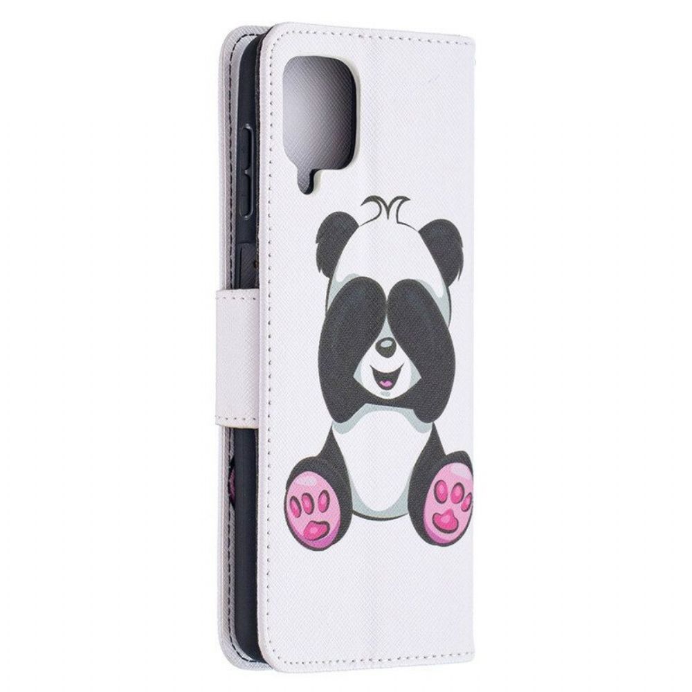 Leren Hoesje voor Samsung Galaxy M12 / A12 Panda-plezier