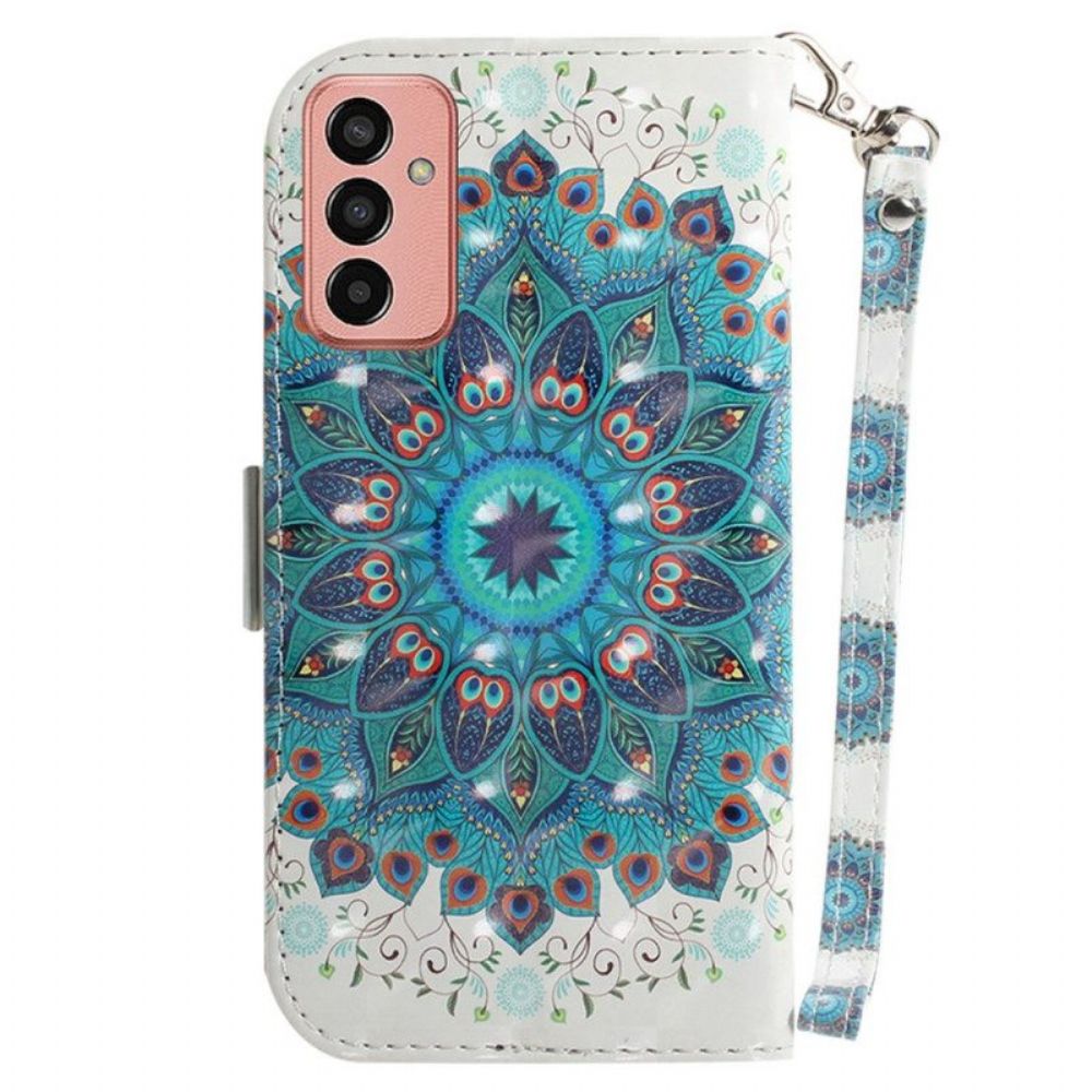 Leren Hoesje voor Samsung Galaxy M13 Mandala Met Koord