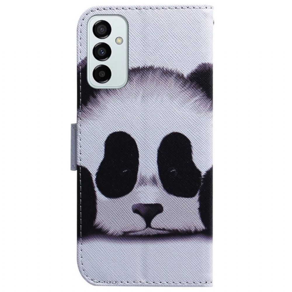 Leren Hoesje voor Samsung Galaxy M13 Met Ketting Strakke Panda