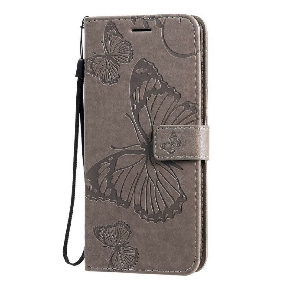 Leren Hoesje voor Samsung Galaxy S20 Plus / S20 Plus 5G Met Ketting Gigantische Riemvlinders