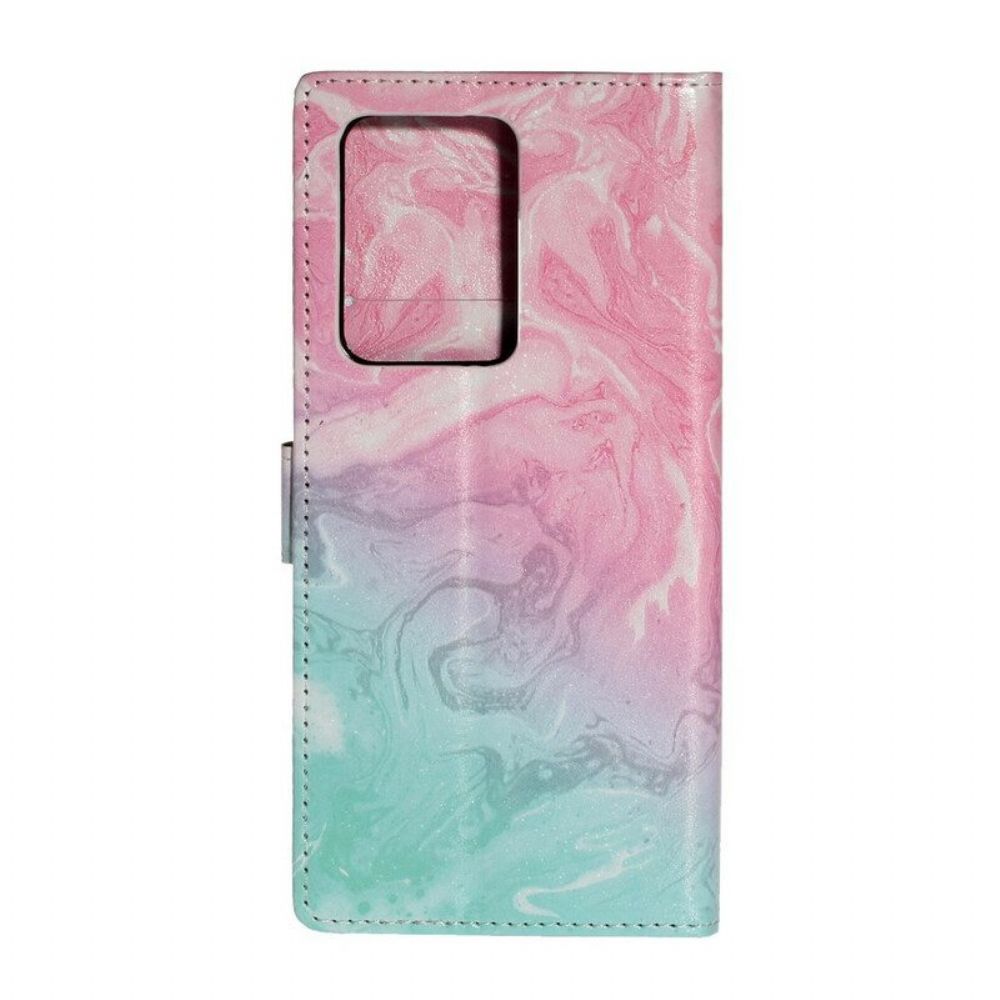 Leren Hoesje voor Samsung Galaxy S20 Plus / S20 Plus 5G Ontwerper Marmer