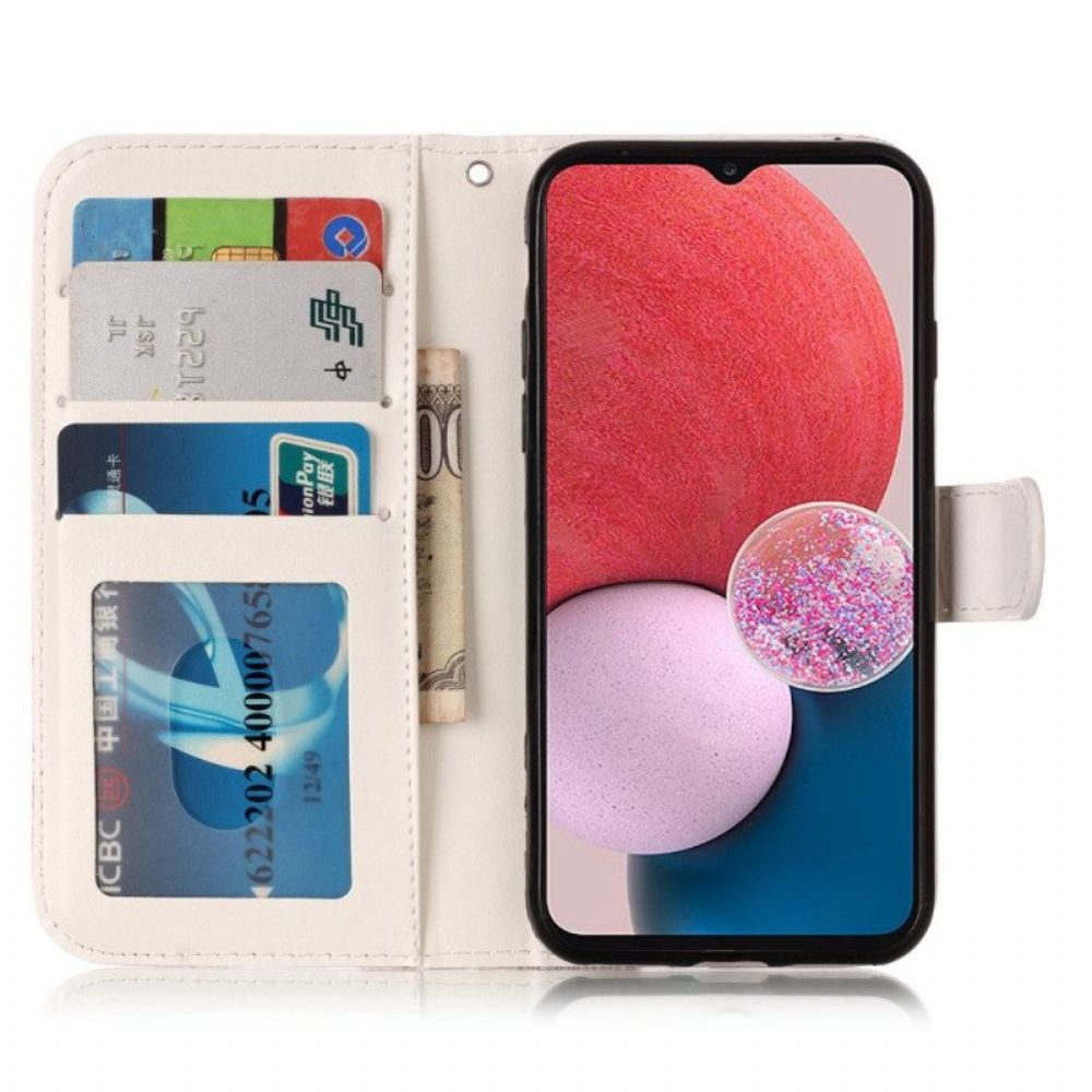 Leren Hoesje voor Samsung Galaxy S23 Plus 5G Met Ketting Kasjmierstijl Met Bandjes