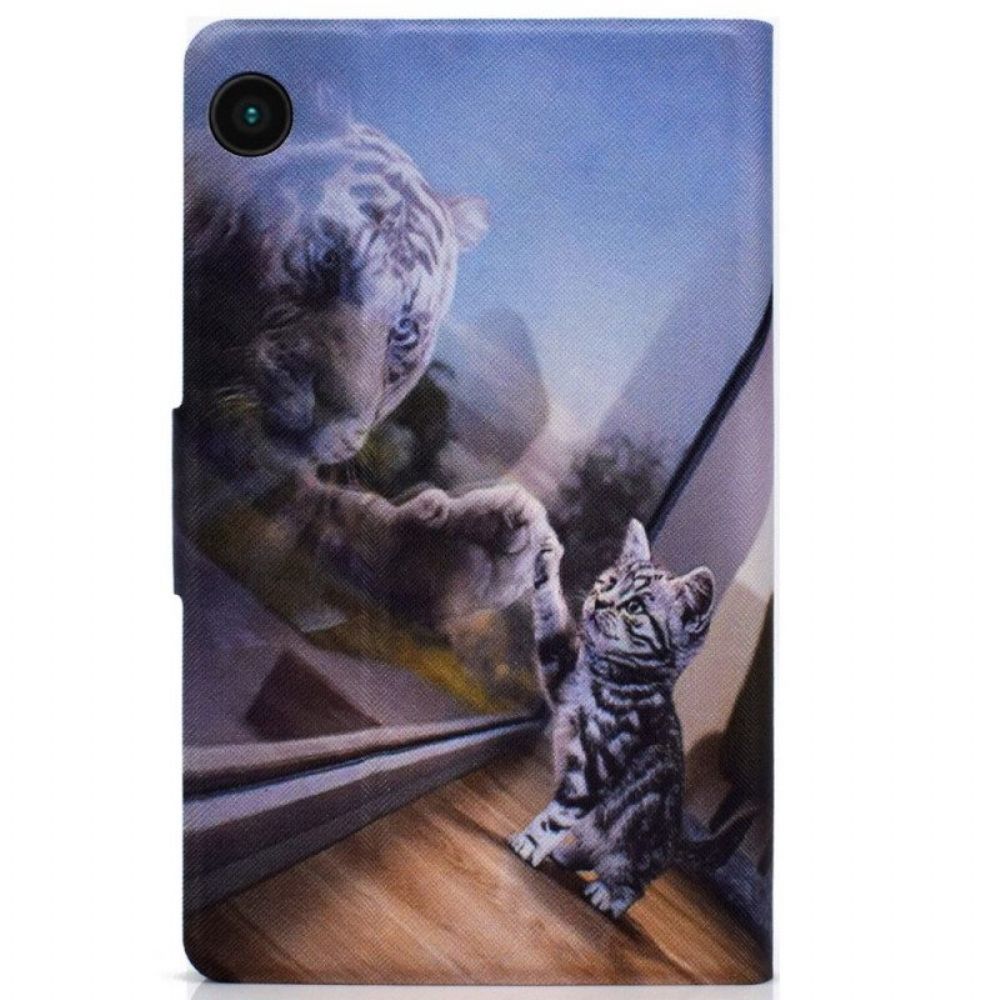 Leren Hoesje voor Samsung Galaxy Tab A8 (2021) Kittens Droom